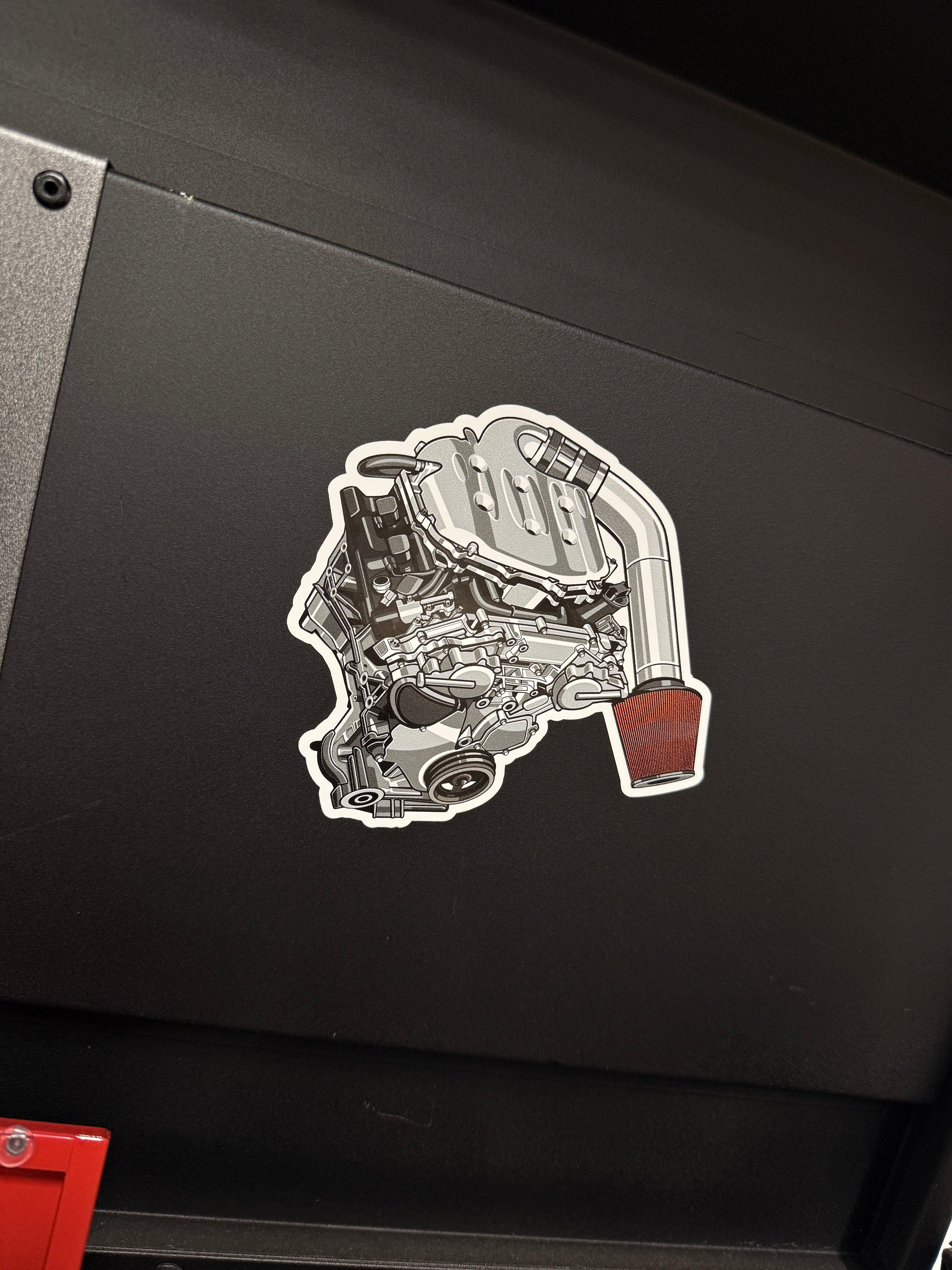 Nissan VQ35DE Slap Sticker - DE 350z G35 FX35 Parody Decal.