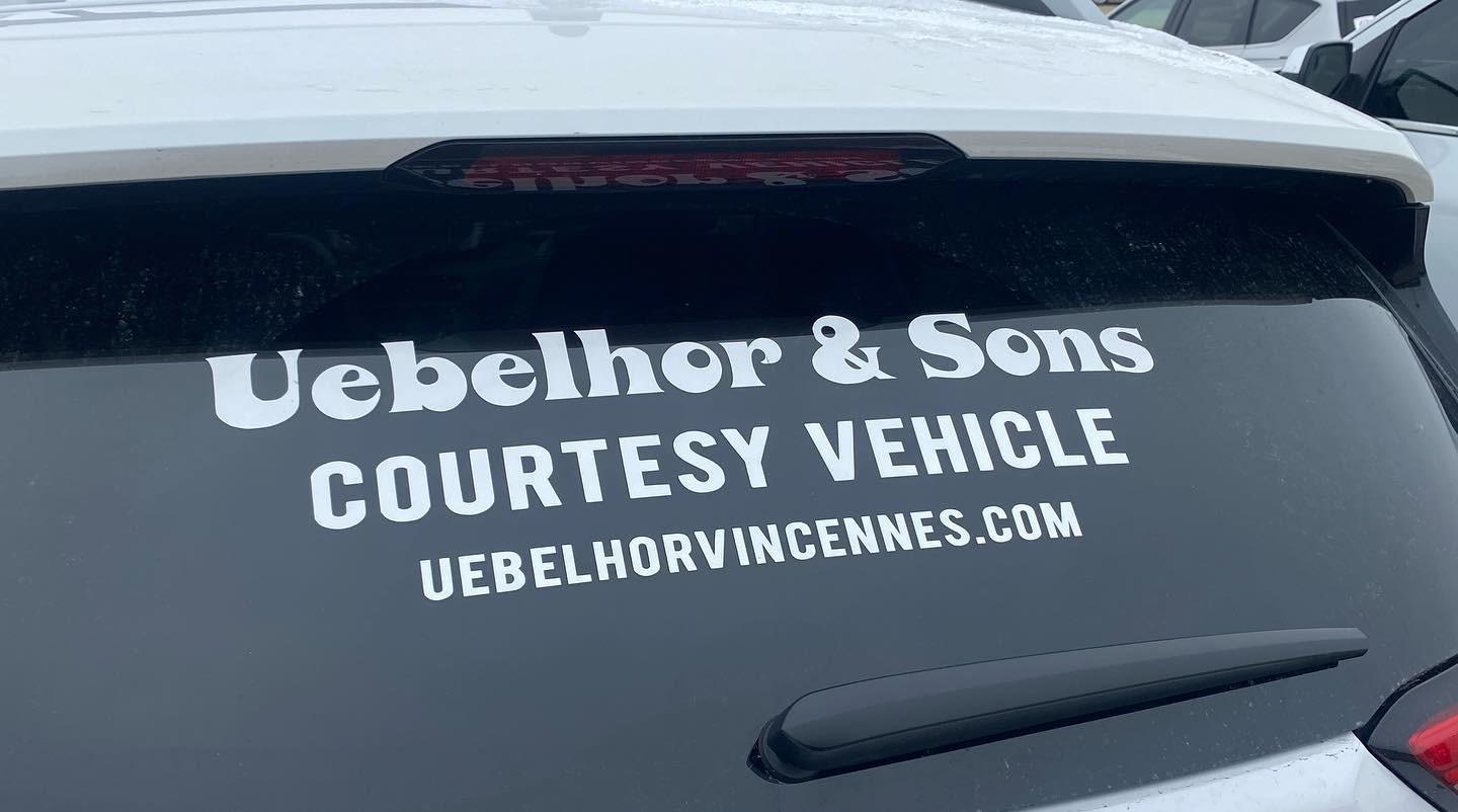 Custom Text Banner Vinyl Decal | Car Window Personalized Sticker Windshield.