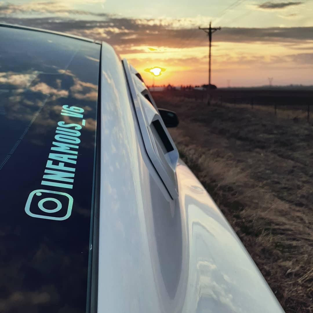 Custom Instagram Name Vinyl Decal | Car Window Personalized IG Username Sticker.