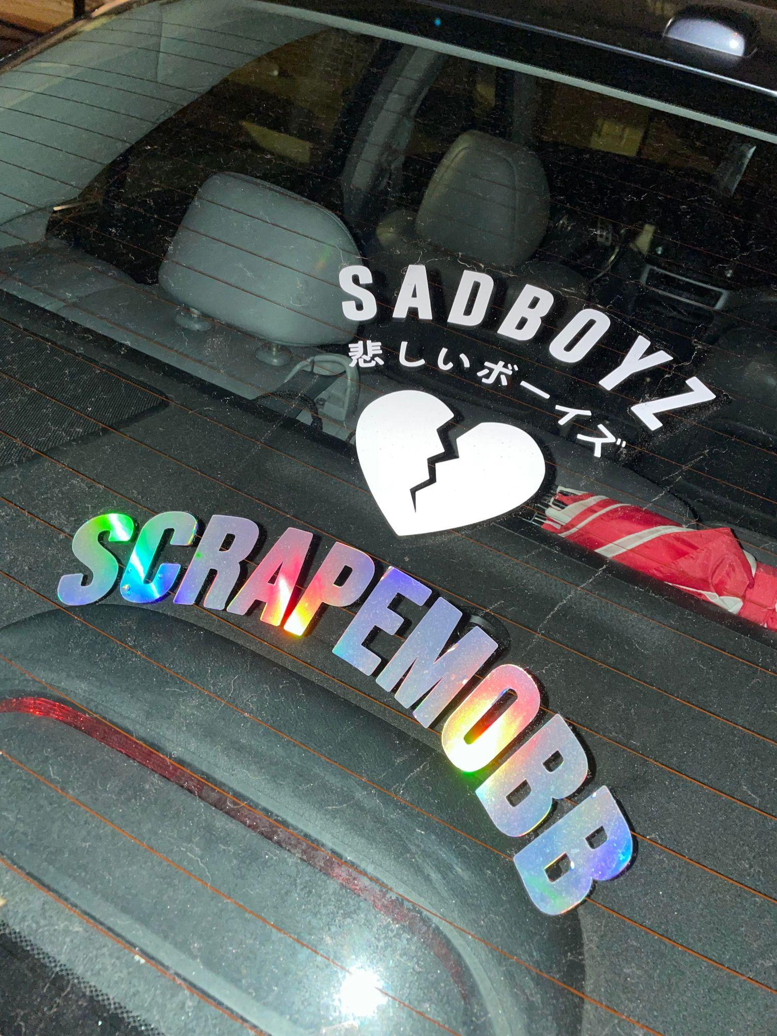 SAD BOYZ Broken Heart Vinyl Decal.