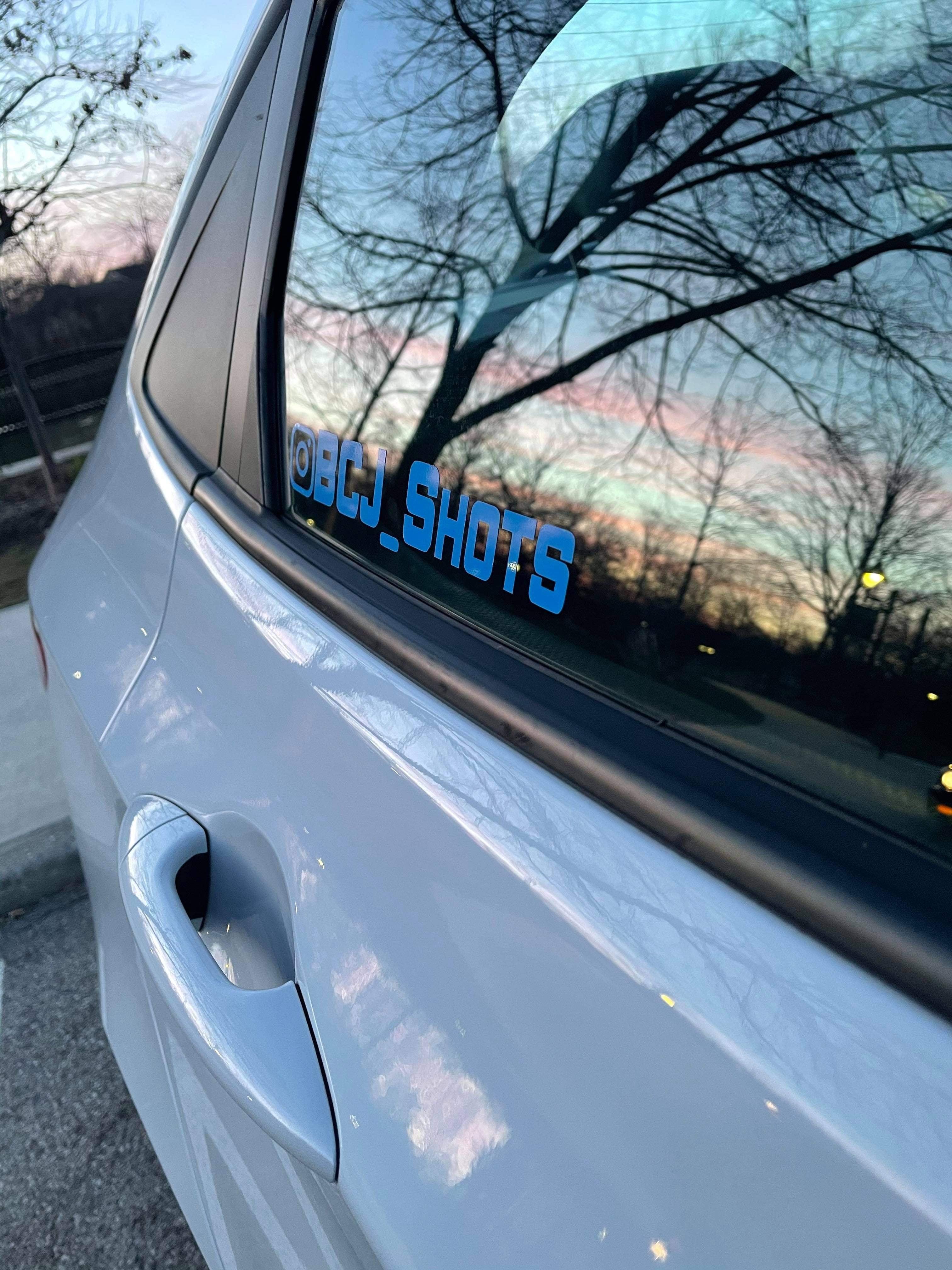 Custom Instagram Name Vinyl Decal | Car Window Personalized IG Username Sticker.