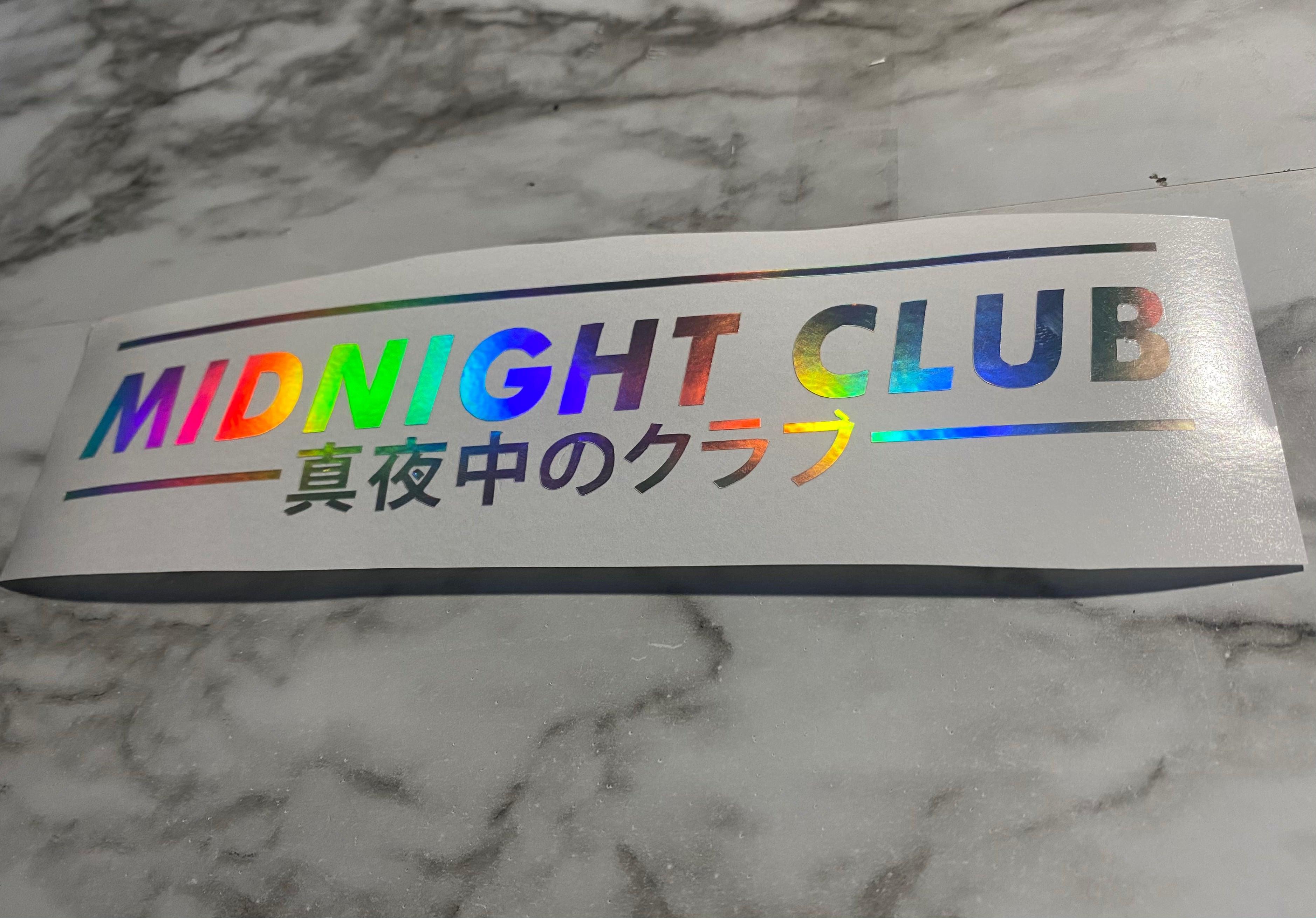 Midnight Club JDM Vinyl Decal.