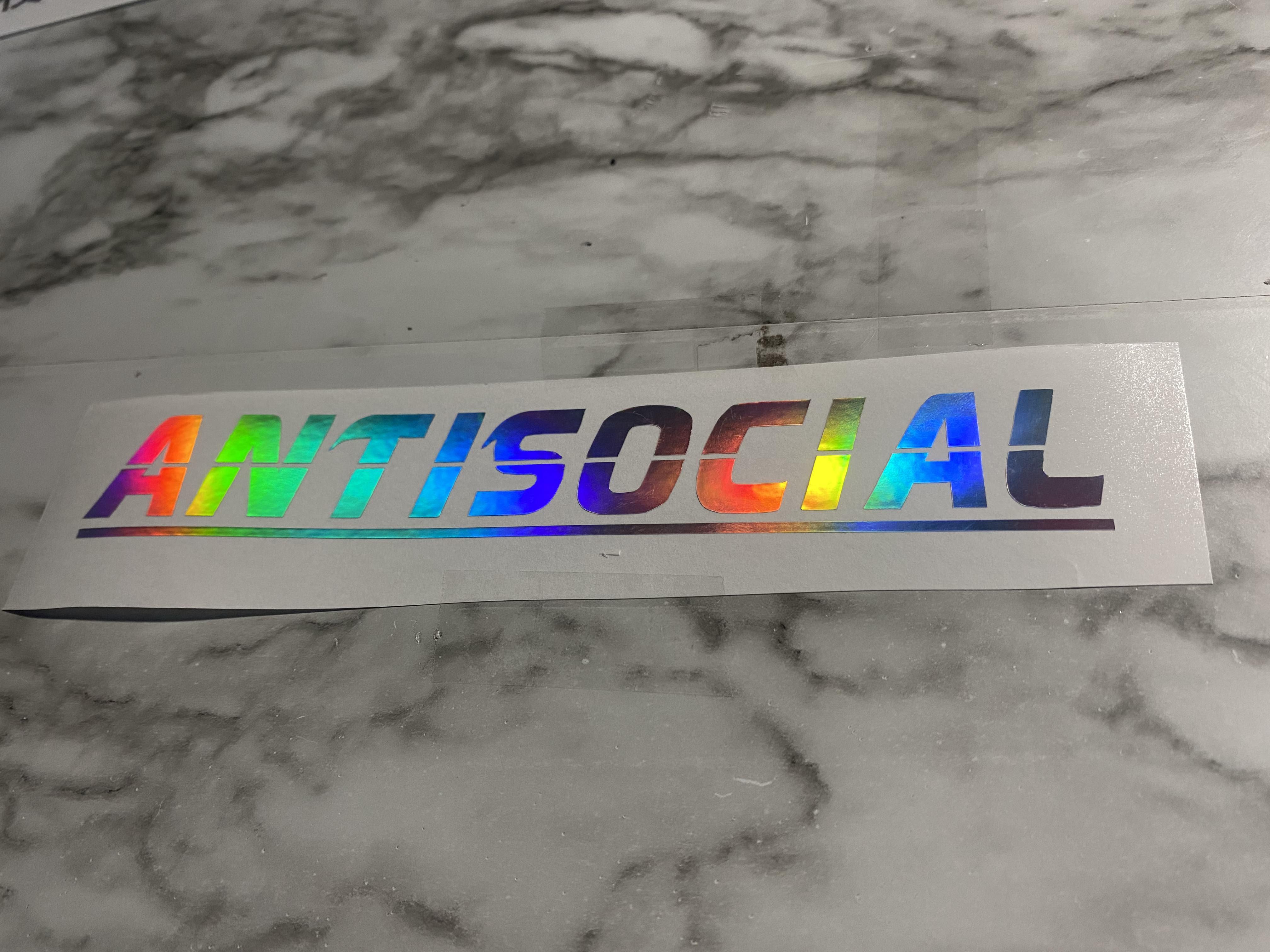 ANTISOCIAL Vinyl Decal.