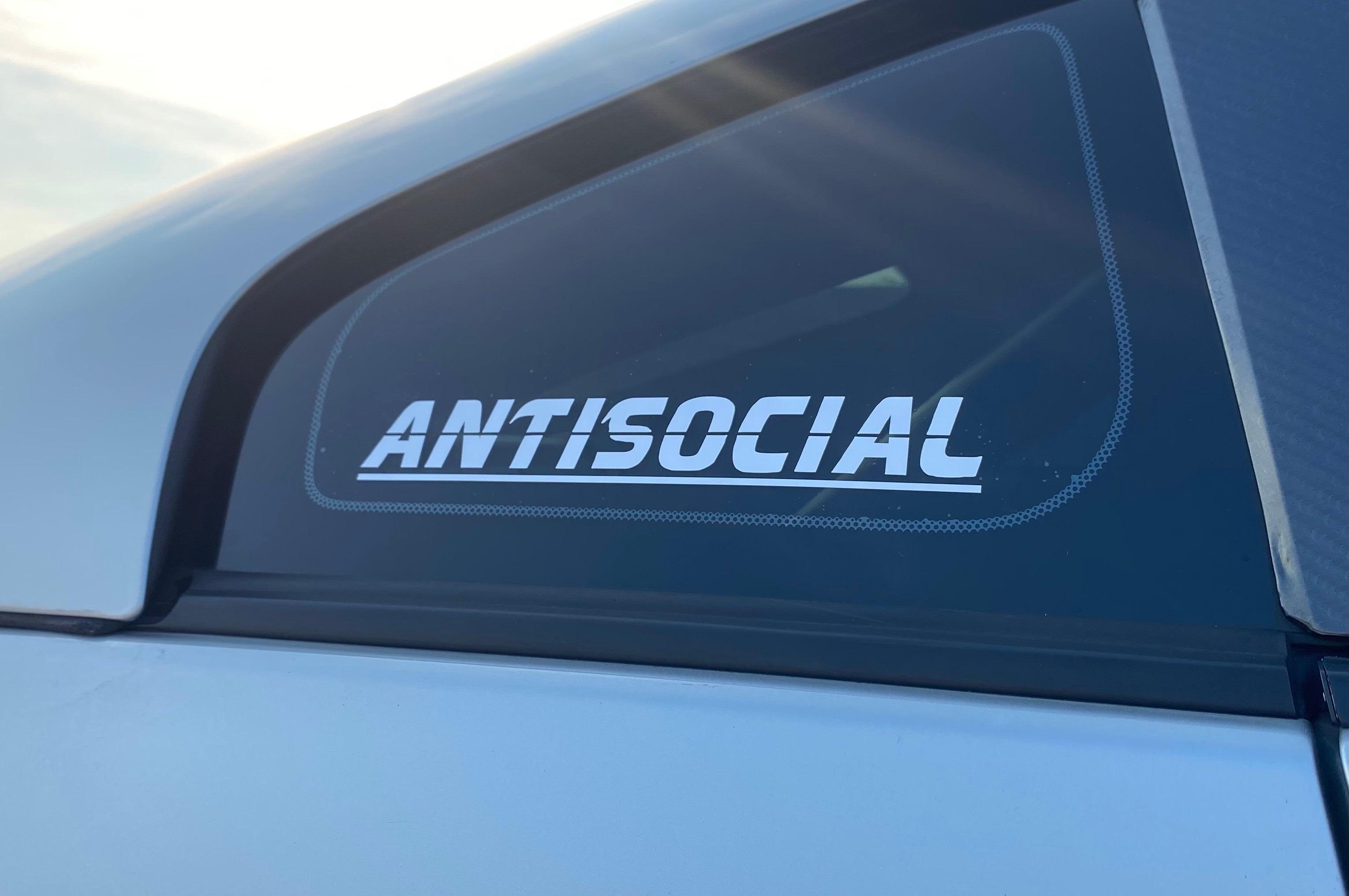 ANTISOCIAL Vinyl Decal.