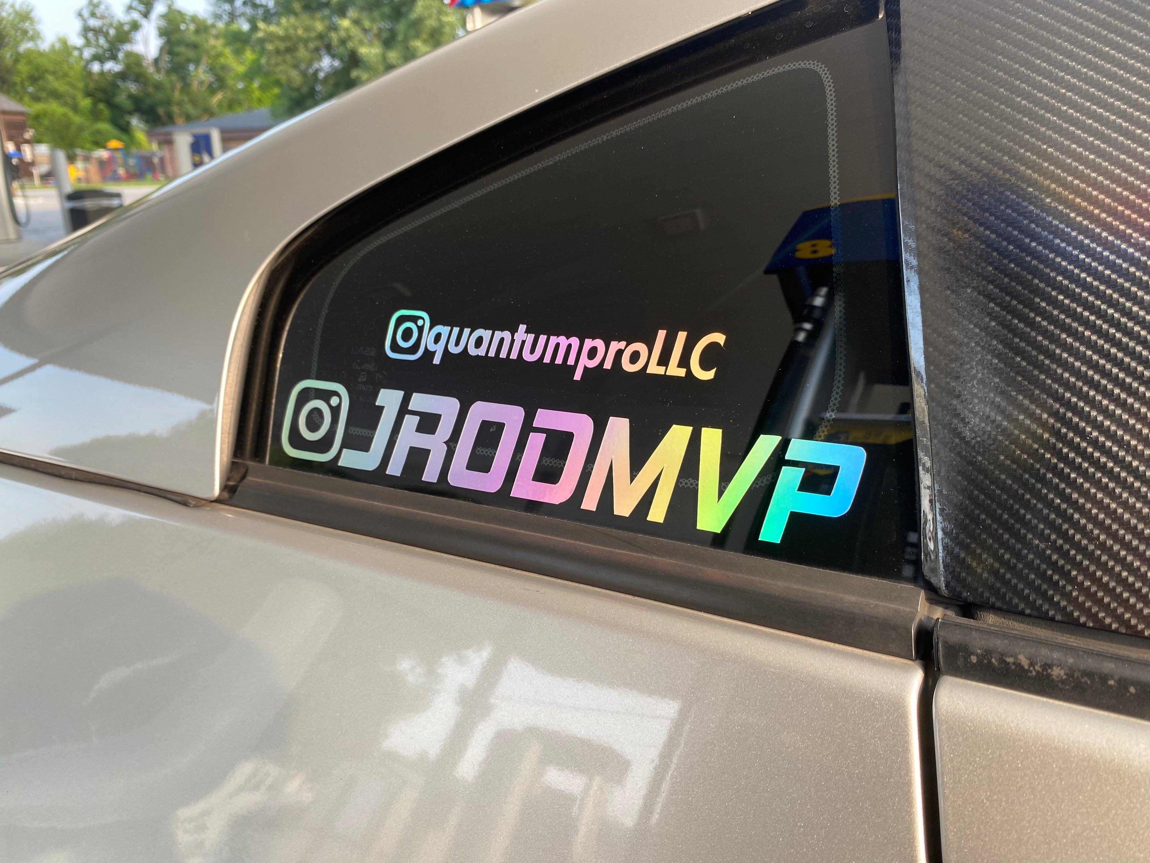 Custom Instagram Name Vinyl Decal | Car Window Personalized IG Username Sticker.