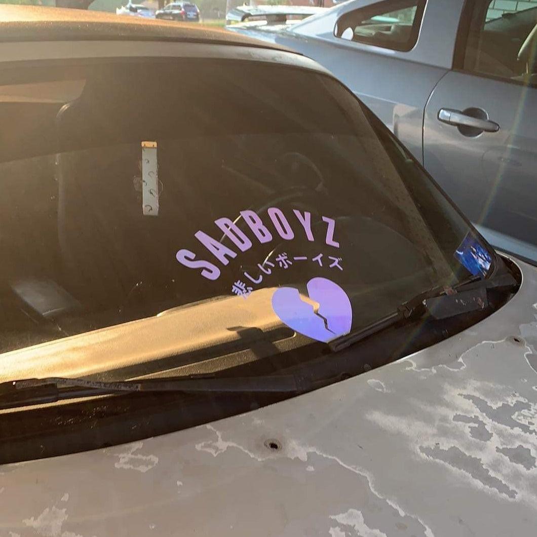 SAD BOYZ Broken Heart Vinyl Decal.