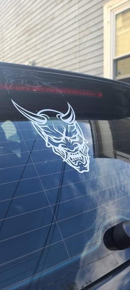 JDM Oni Mask Vinyl Decal | Samurai Japanese.