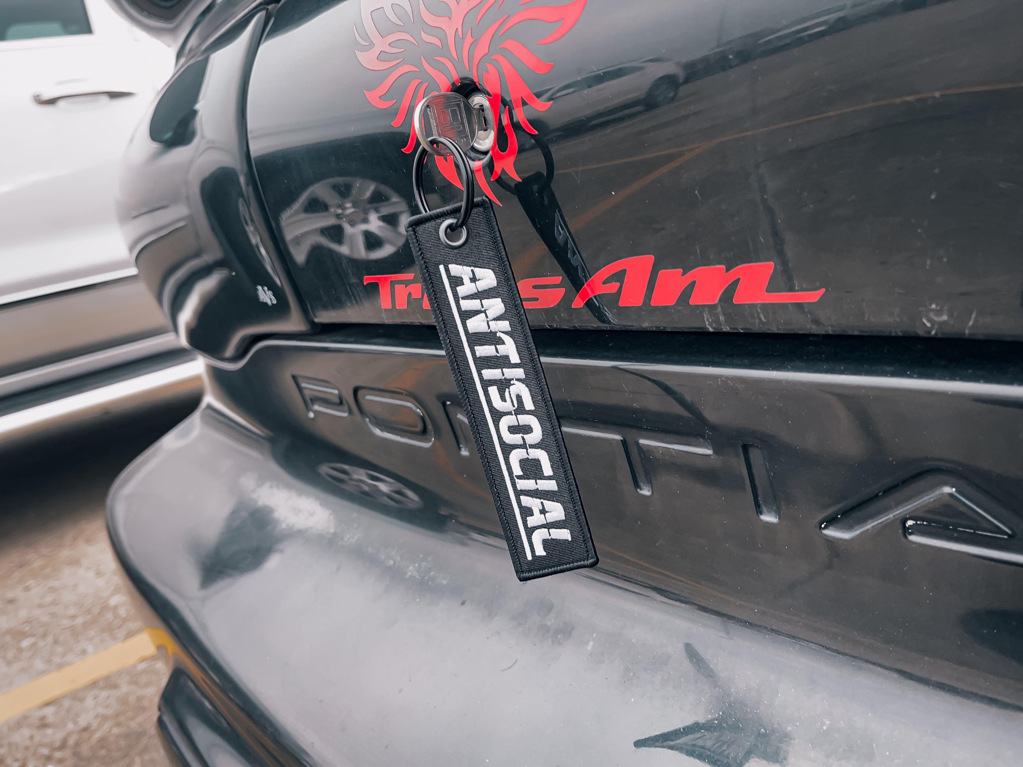 Antisocial Jet Tag Keychain | BLACK |.