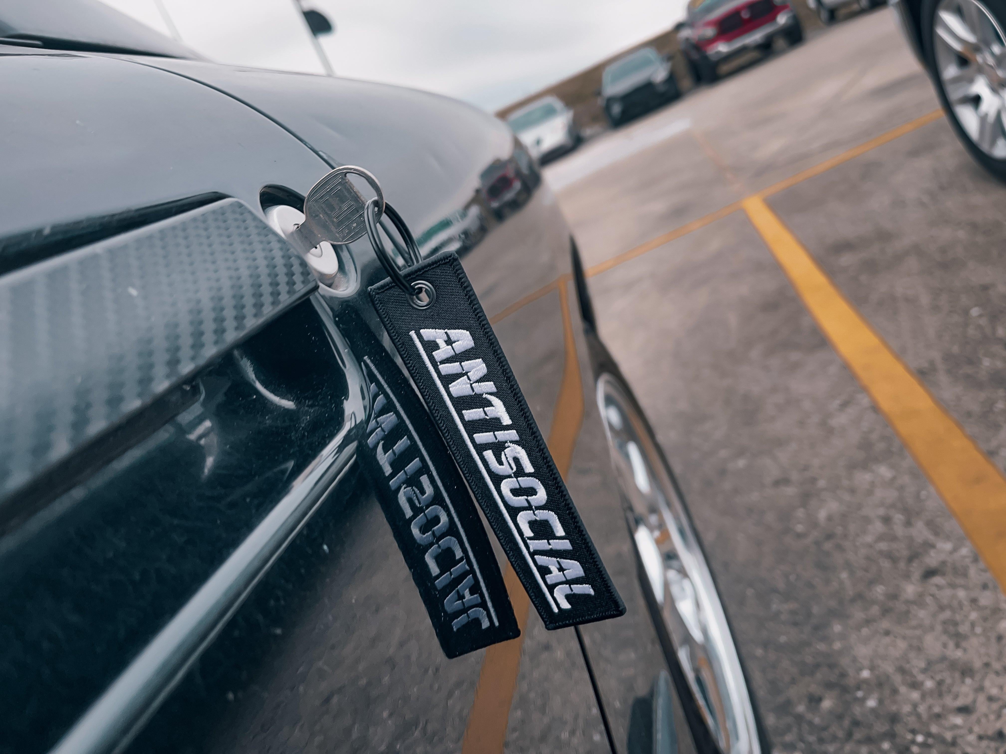 Antisocial Jet Tag Keychain | BLACK |.