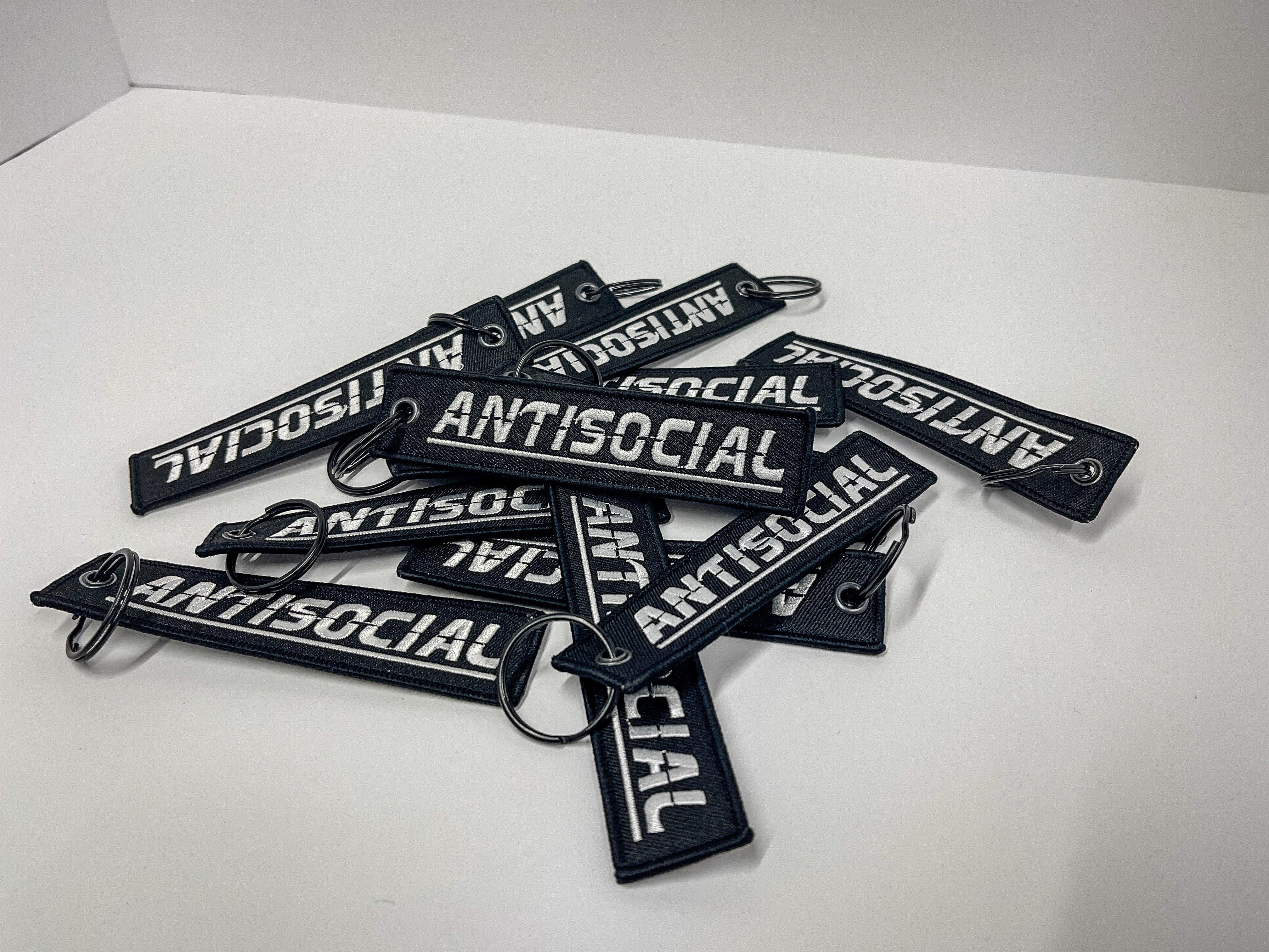 Antisocial Jet Tag Keychain | BLACK |.
