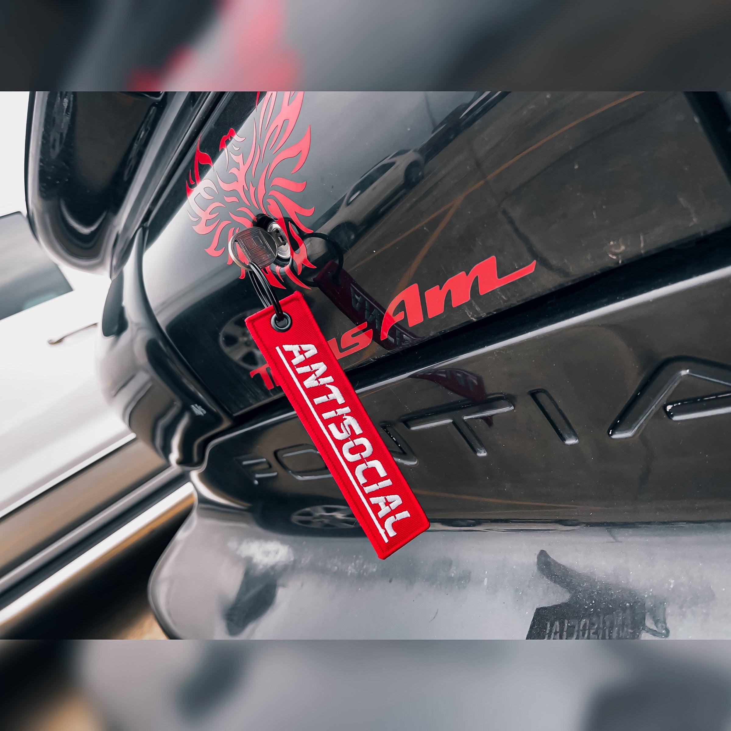 Antisocial Jet Tag Keychain | RED |.