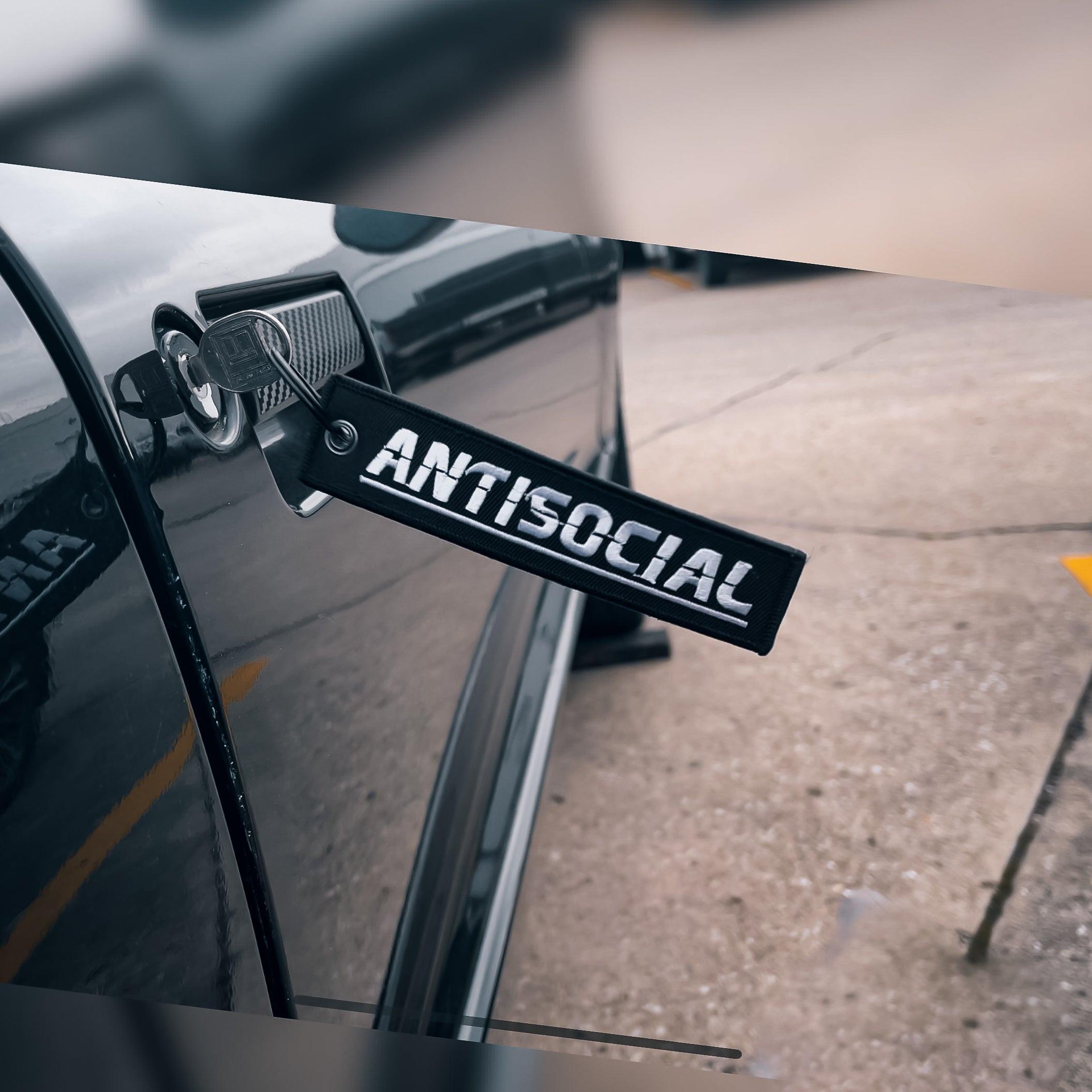 Antisocial Jet Tag Keychain | BLACK |.