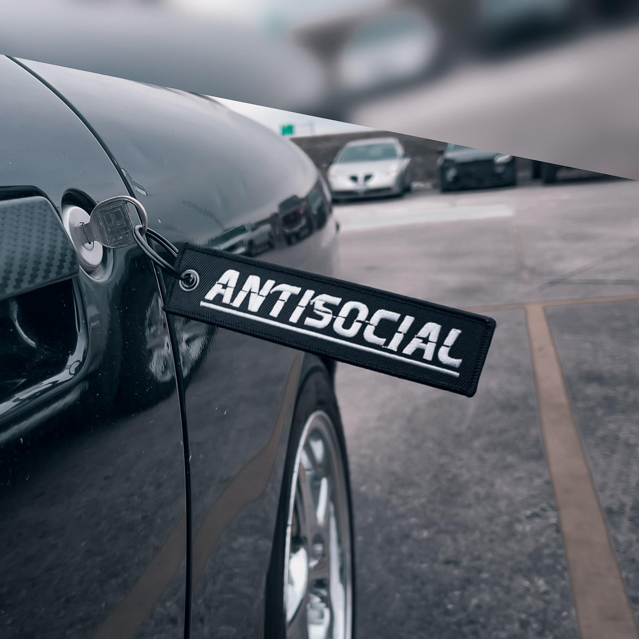Antisocial Jet Tag Keychain | BLACK |.