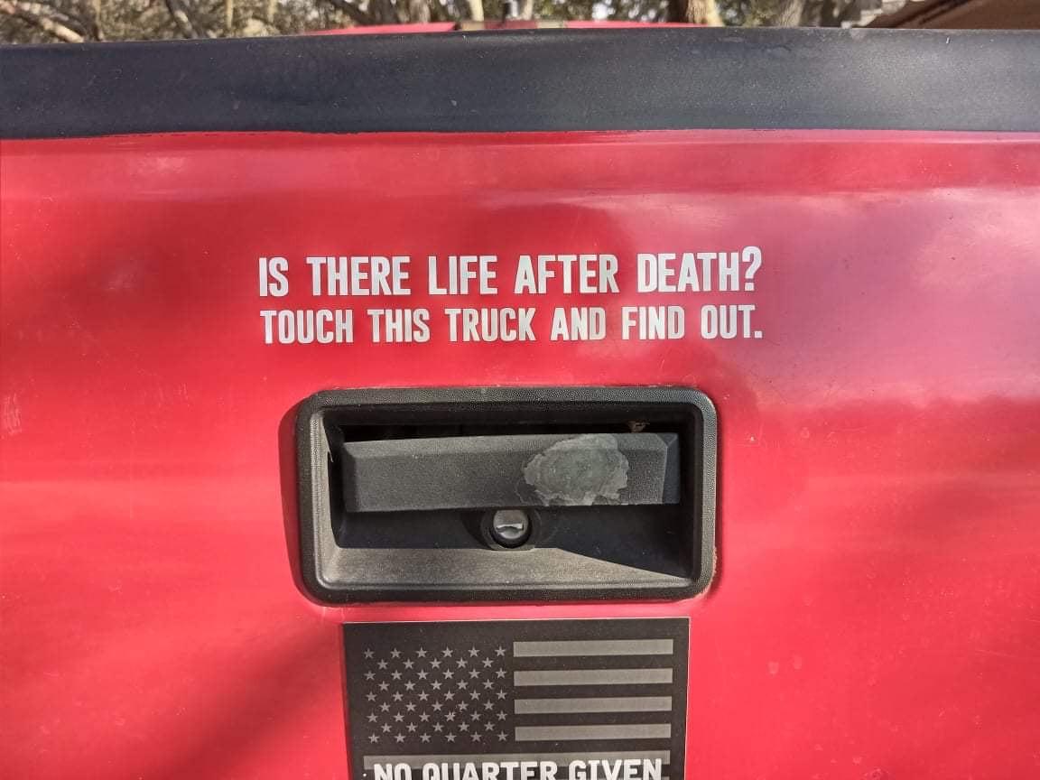 Don't Touch My Truck Vinyl Decal.