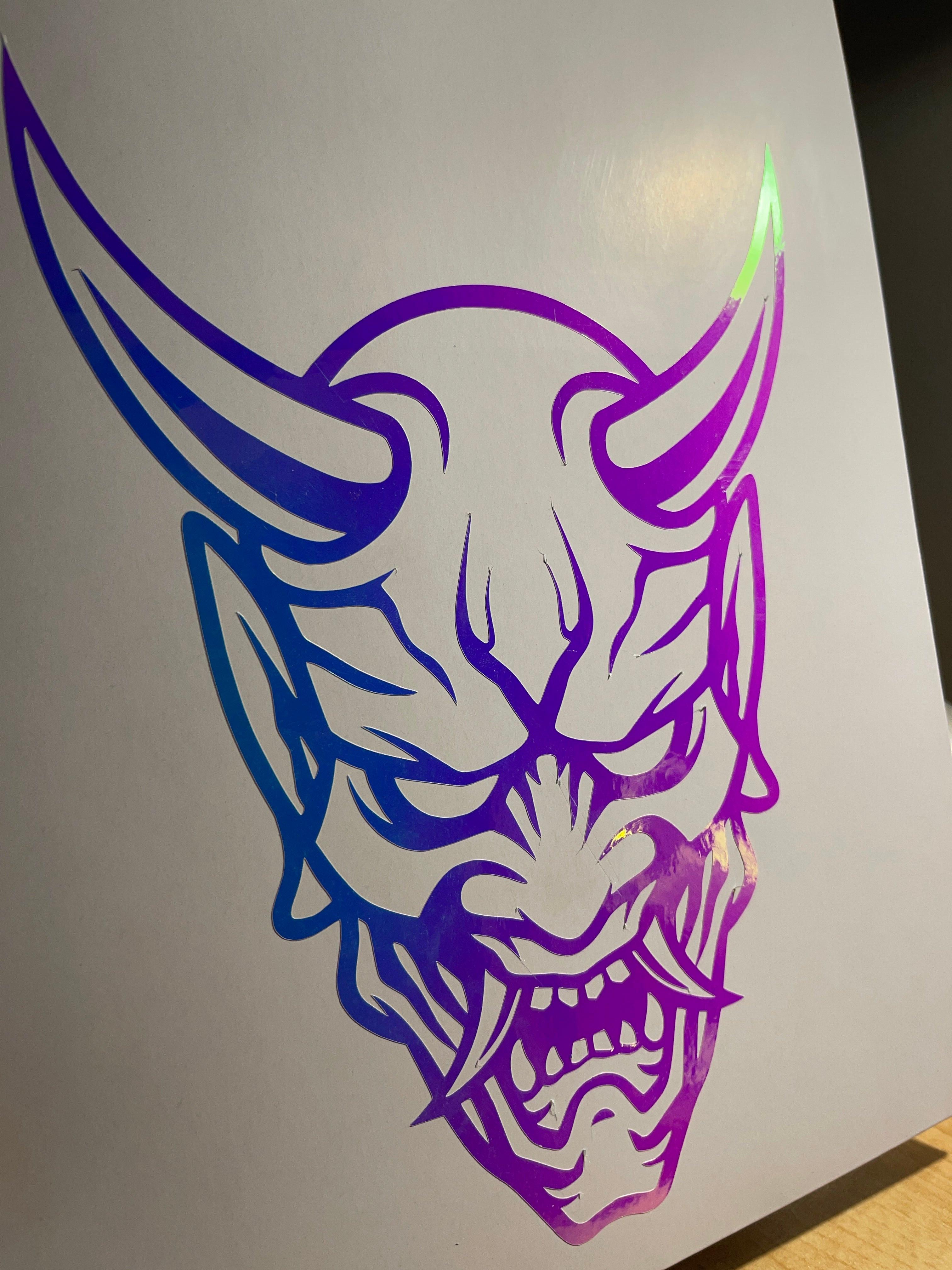 JDM Oni Mask Midnight Club Vinyl Decal | Samurai Japanese.