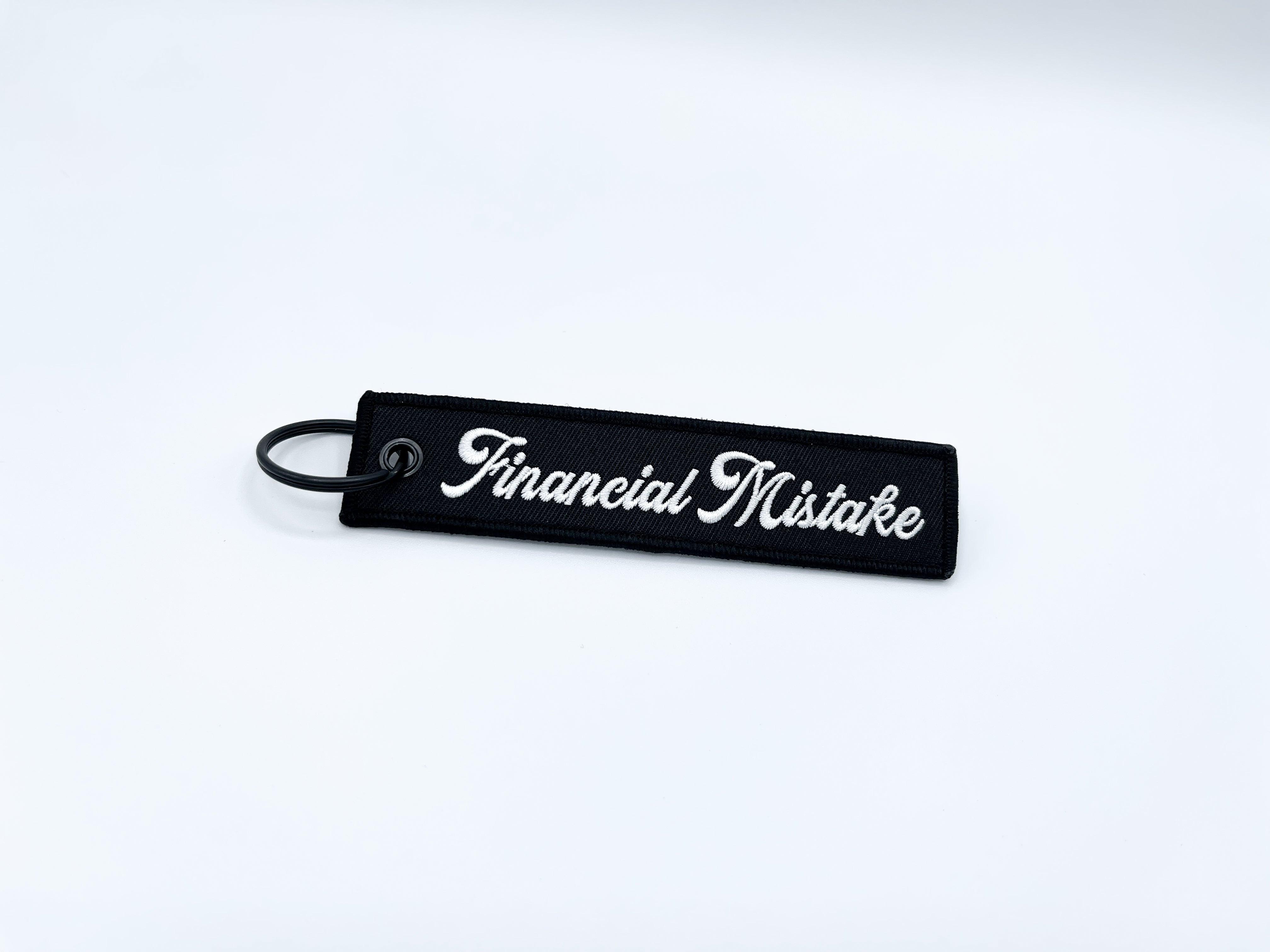 Financial Mistake Jet Tag Keychain | Black |.