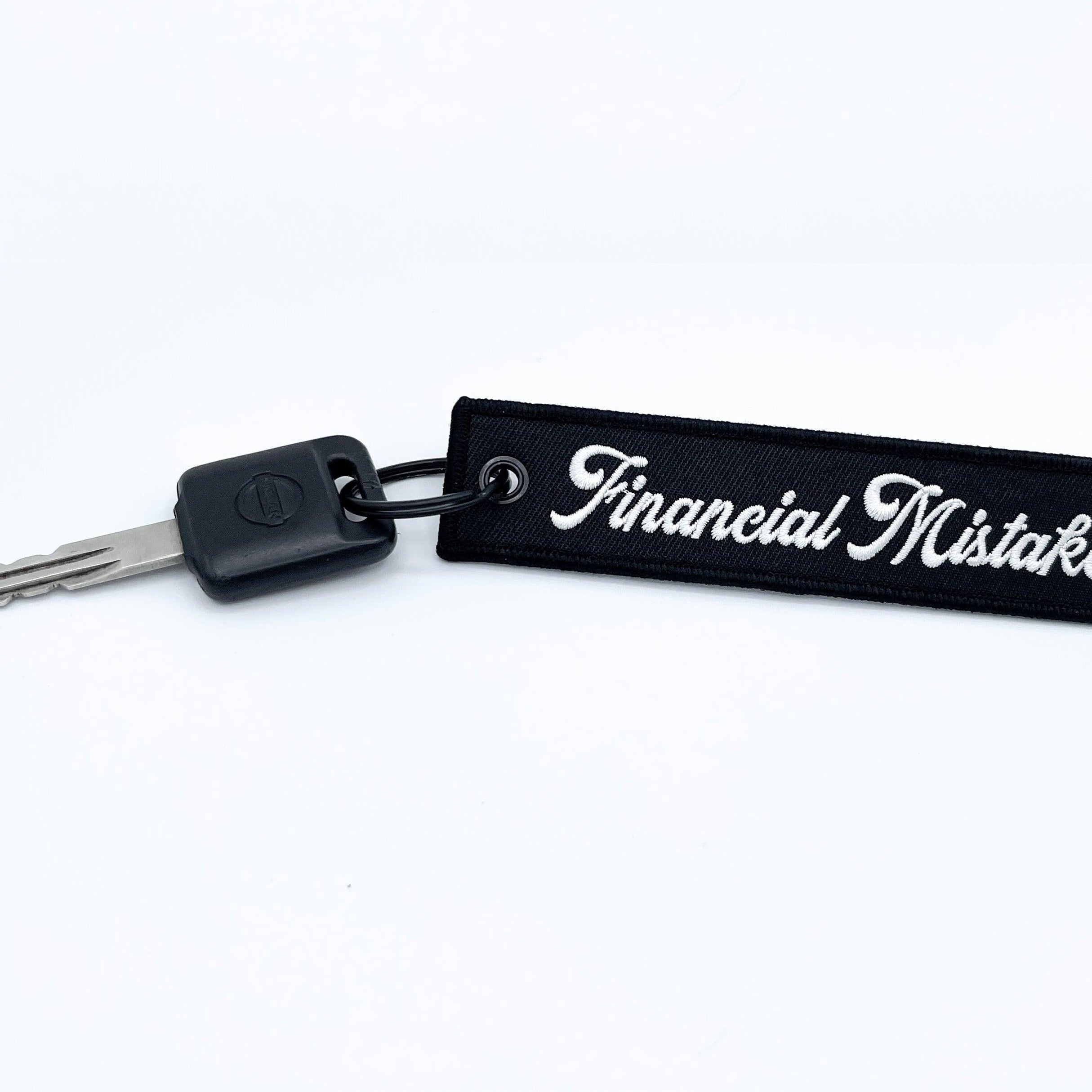 Financial Mistake Jet Tag Keychain | Black |.