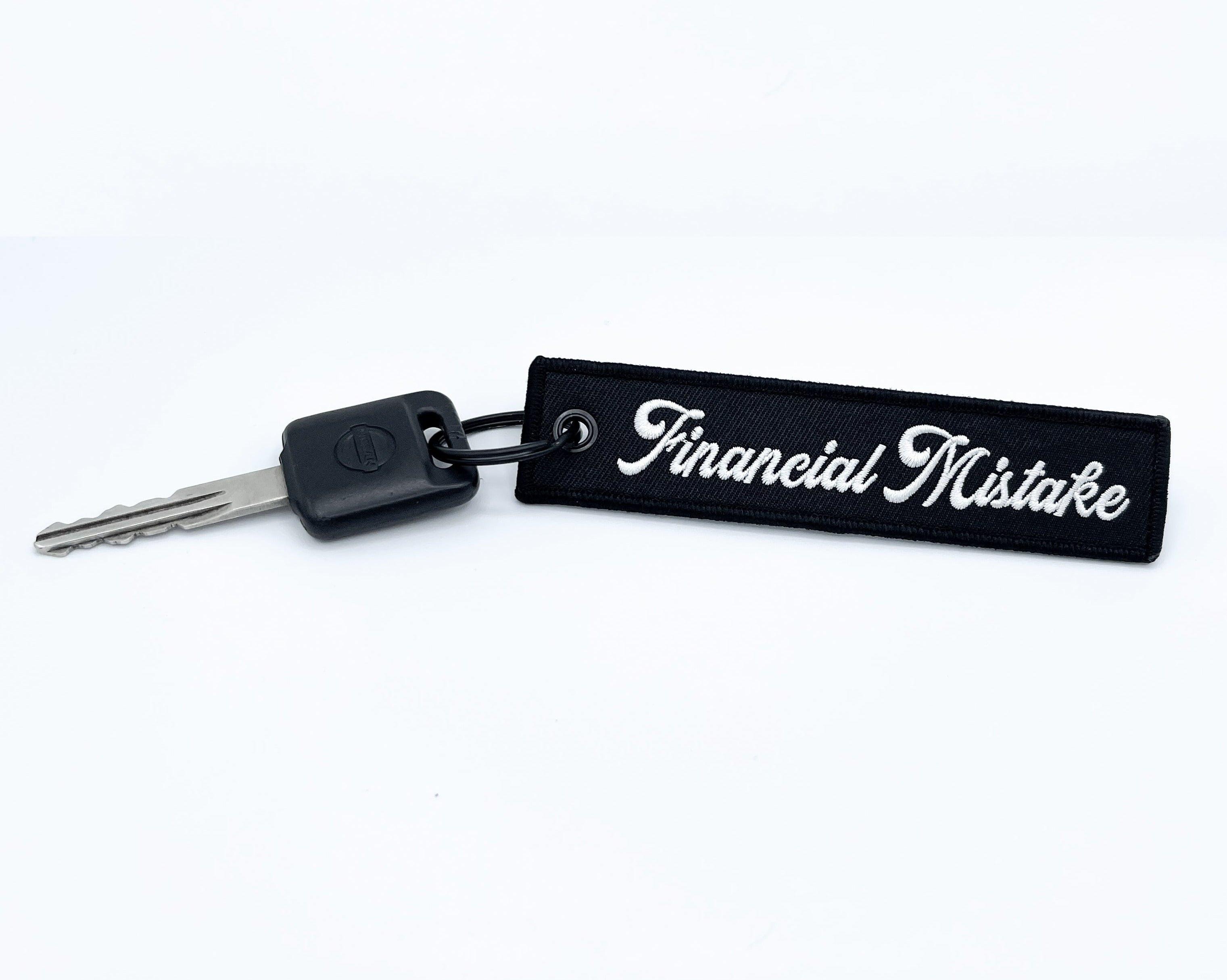 Financial Mistake Jet Tag Keychain | Black |.