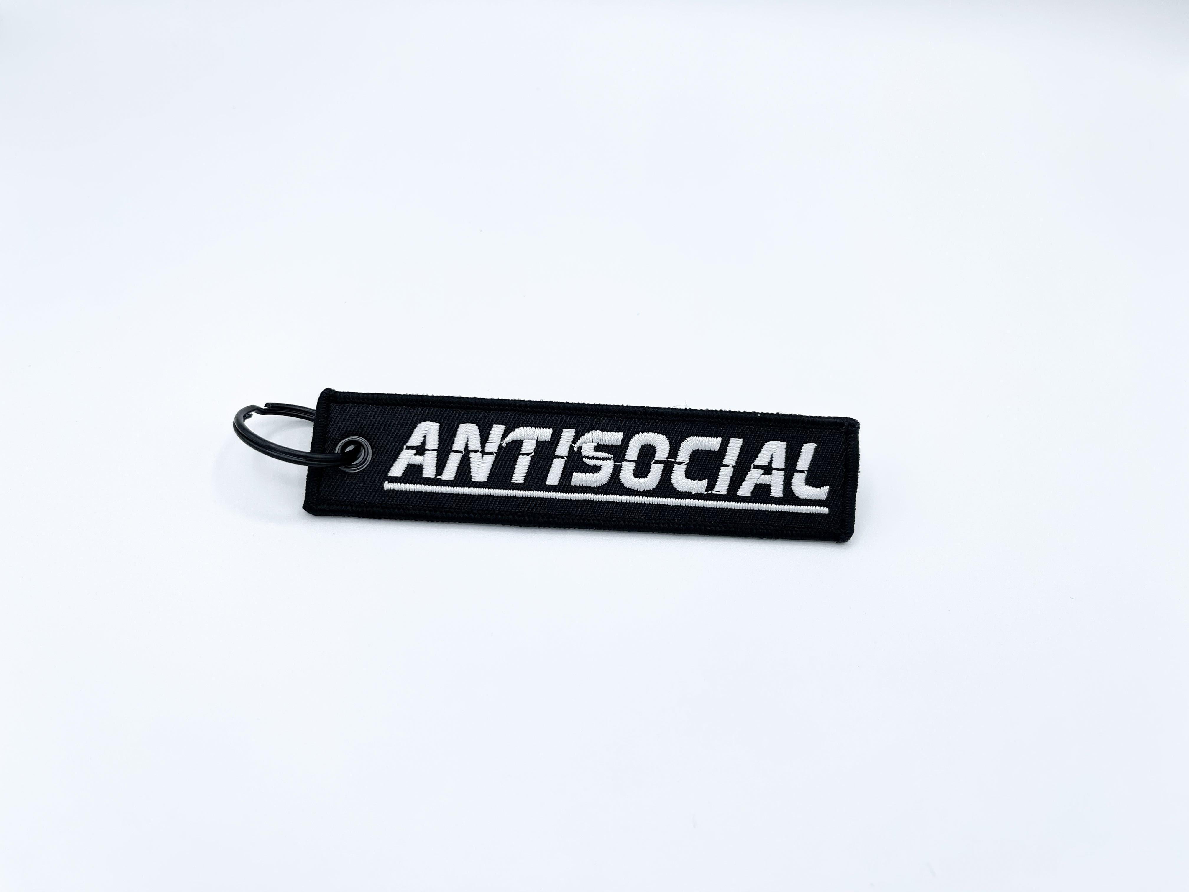Antisocial Jet Tag Keychain | BLACK |.
