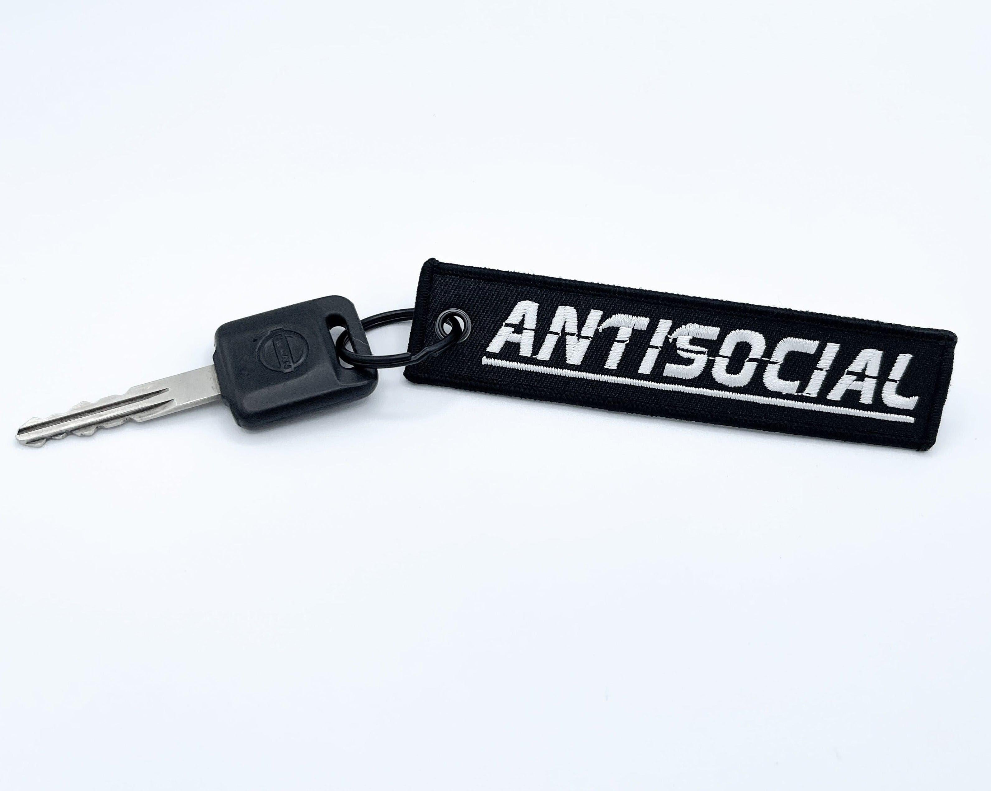 Antisocial Jet Tag Keychain | BLACK |.