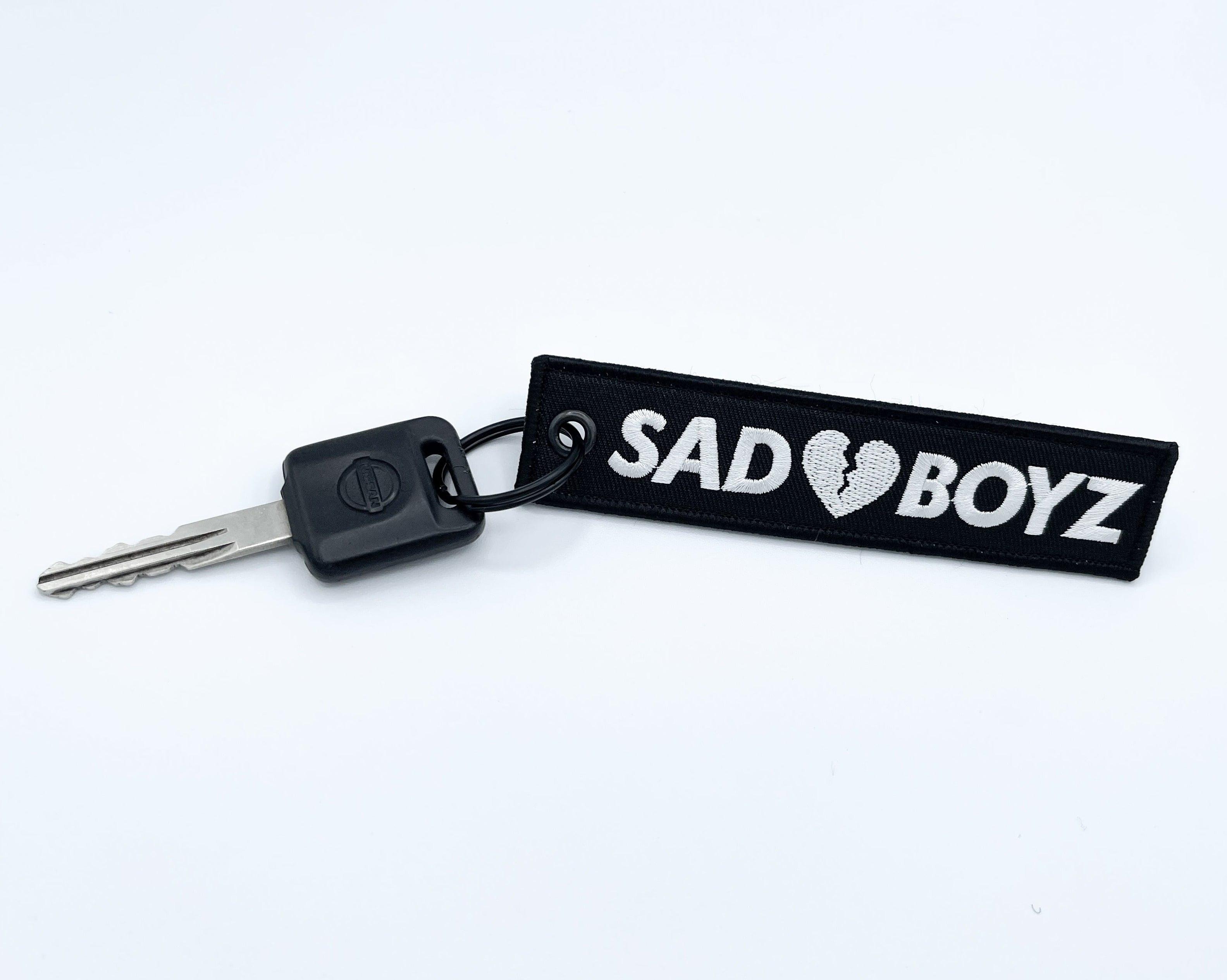 Sad Boyz Jet Tag Keychain | BLACK |.