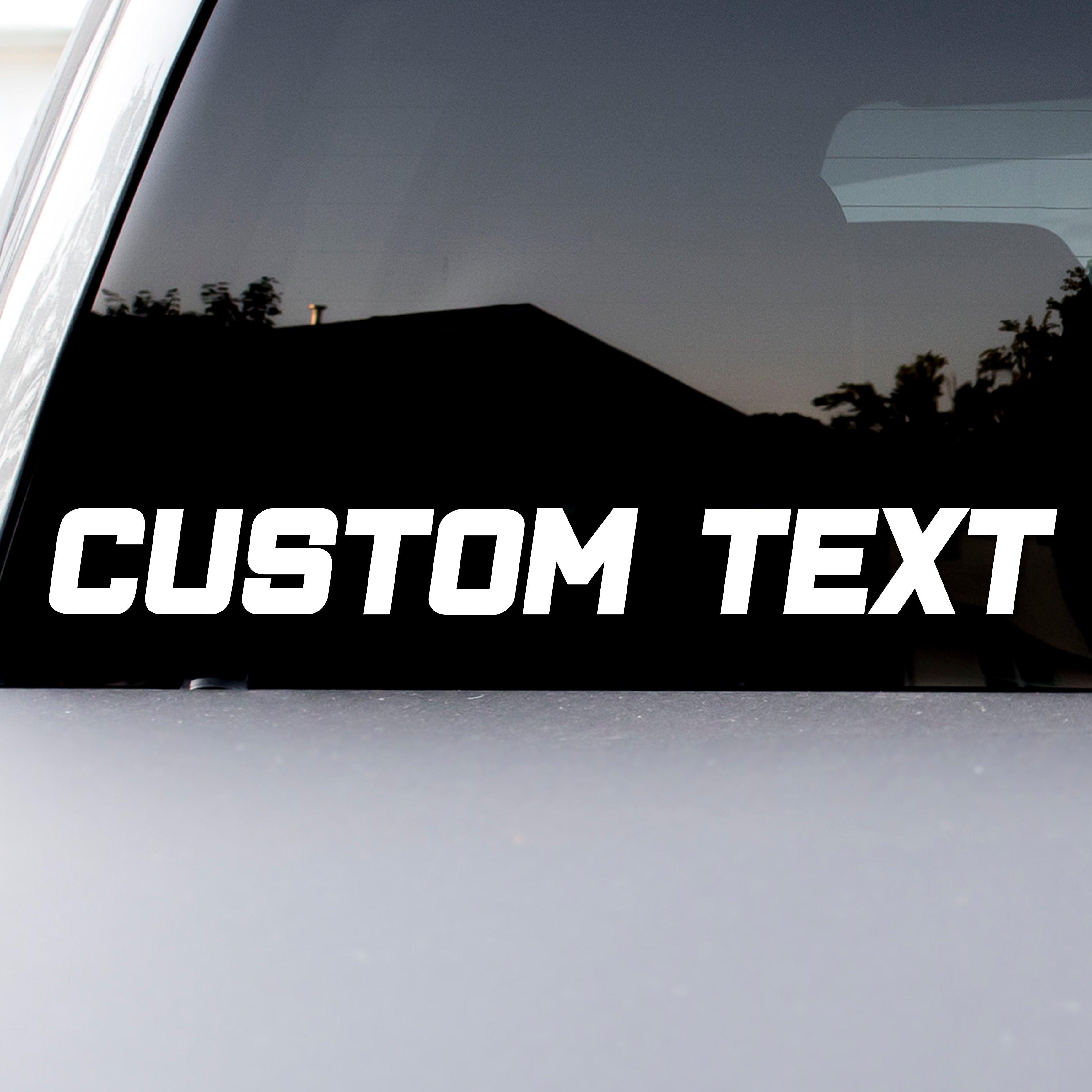 Custom Text Vinyl Decal | Car Window Personalized Sticker Windshield Business.