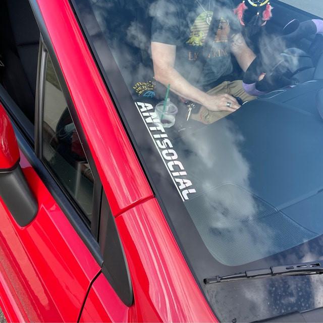 ANTISOCIAL Vinyl Decal.