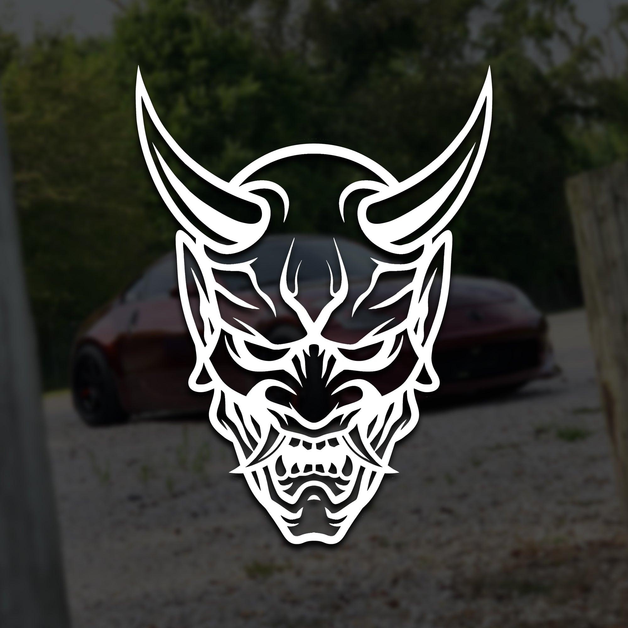 JDM Oni Mask Vinyl Decal | Samurai Japanese.