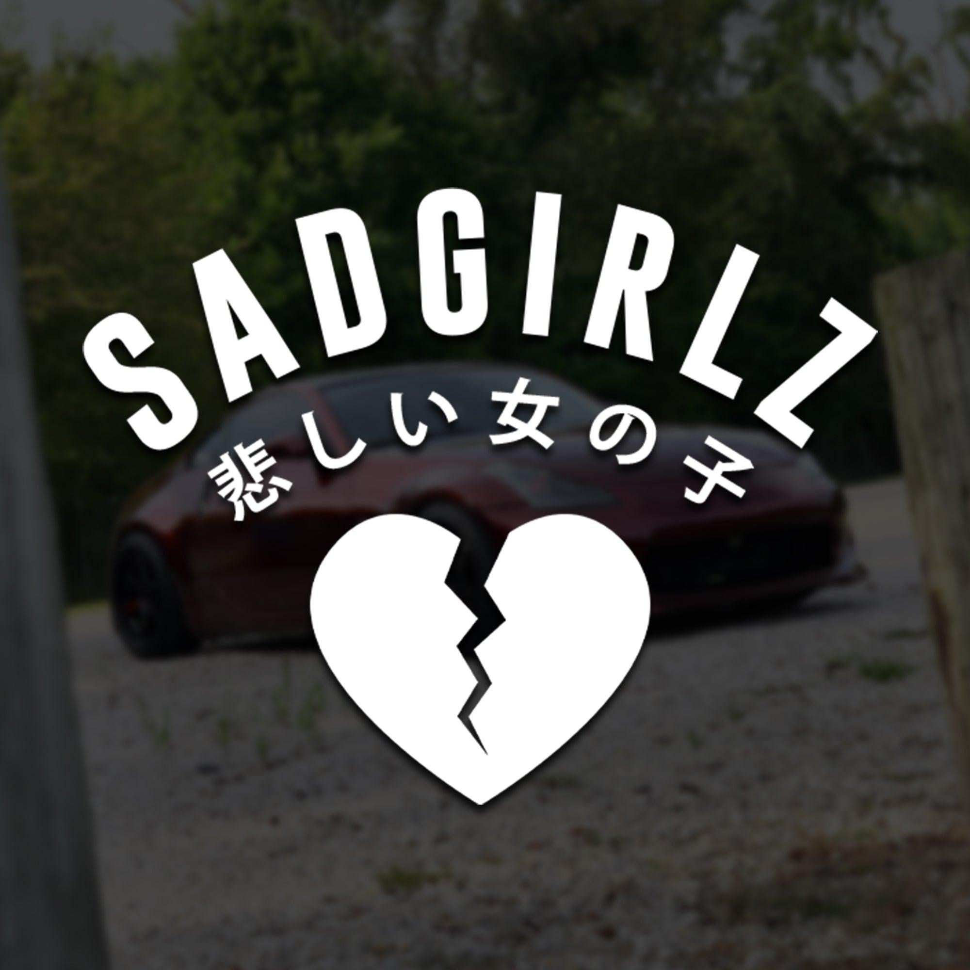 SAD GIRLZ Broken Heart Vinyl Decal.
