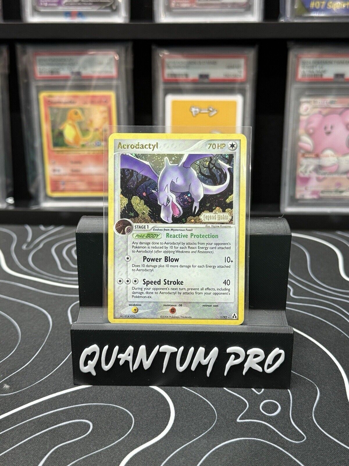 Aerodactyl 1/92 Holo Rare Reverse Holo Stamped Ex Legend Maker Pokémon Card