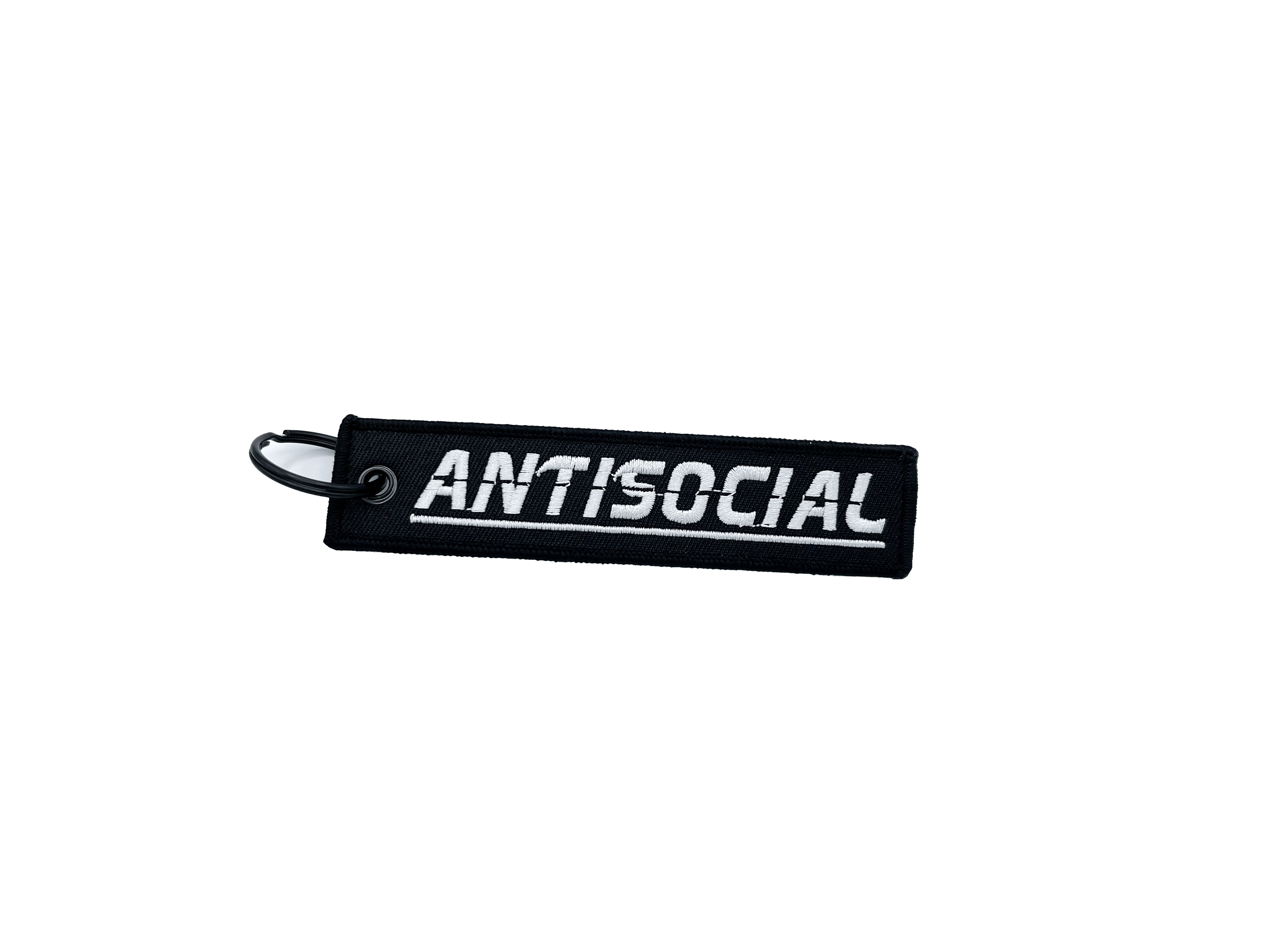 Antisocial Jet Tag Keychain | BLACK |.
