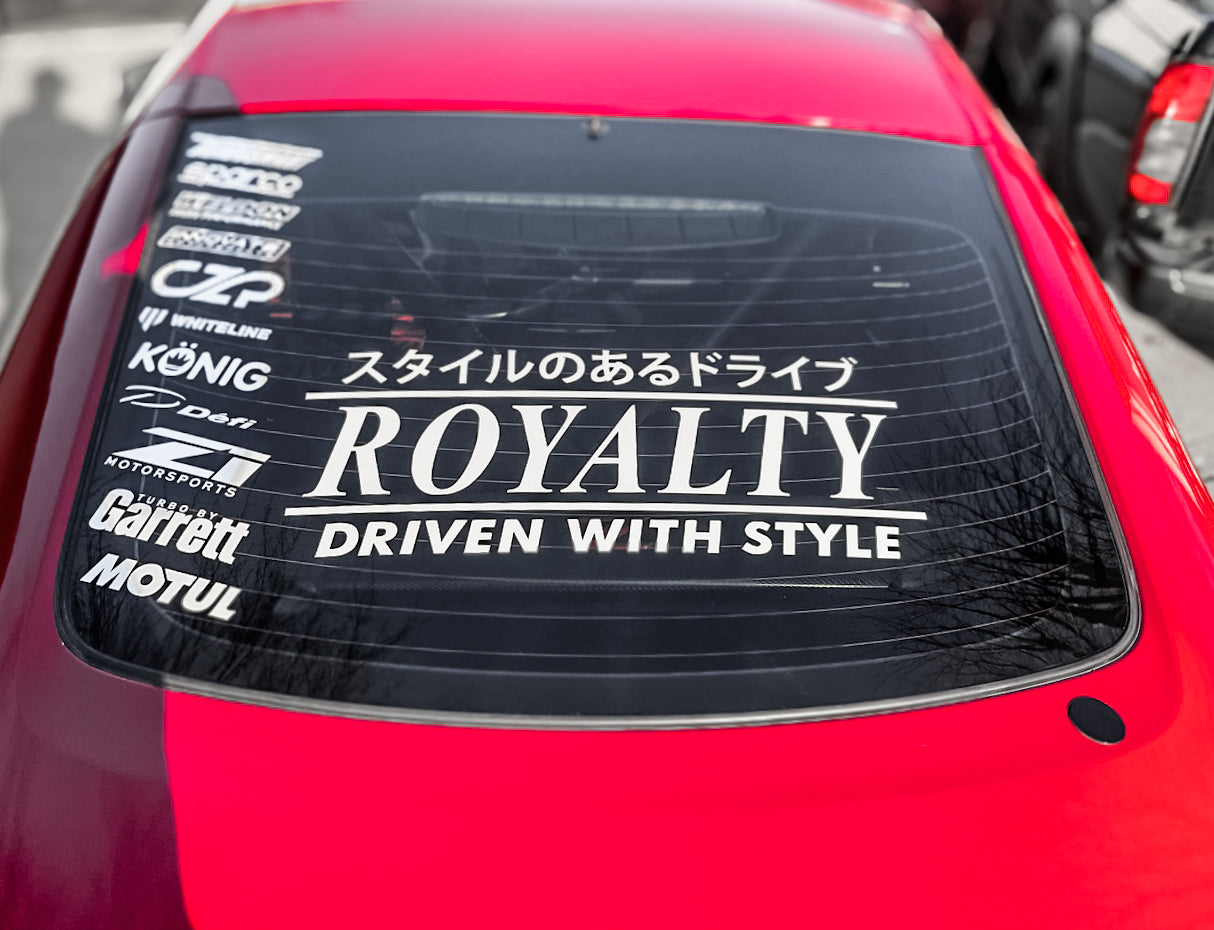 ROYALTY - JDM Vinyl Decal Banner  Street Racing Turbo Car Window